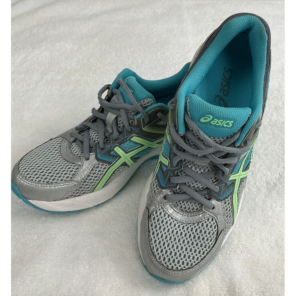 Asics Gel Contend 3 Womens Size 8 Running Shoes Grey Blue Green T5F9N